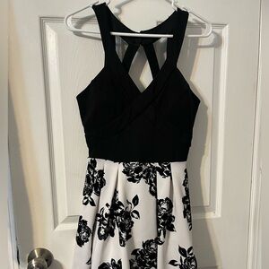 Crystal Doll Black Dress with White Accents